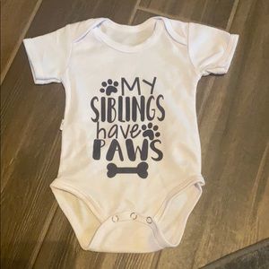 Siblings Have Paws Onesie